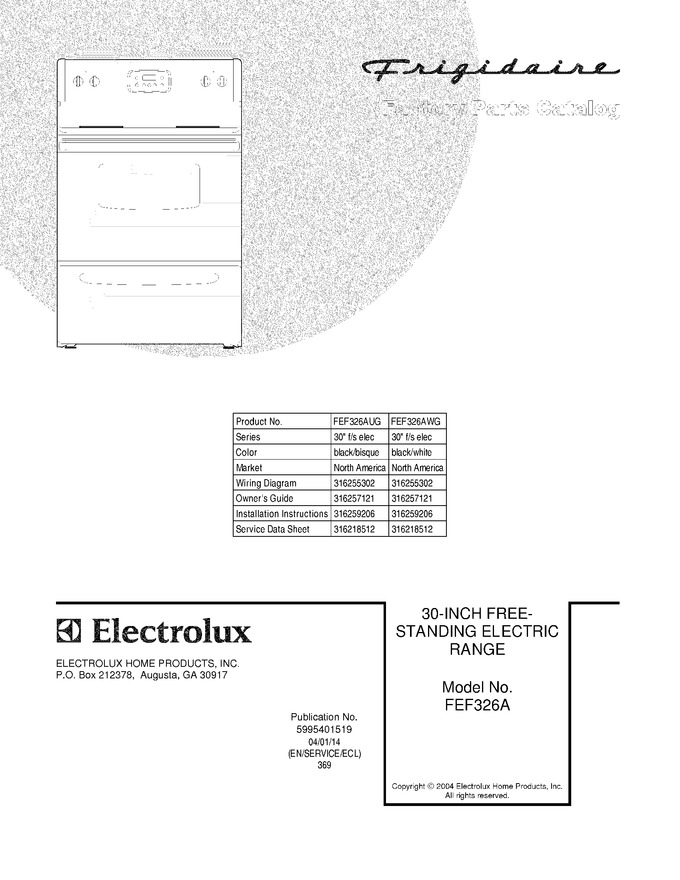 Diagram for FEF326AWG