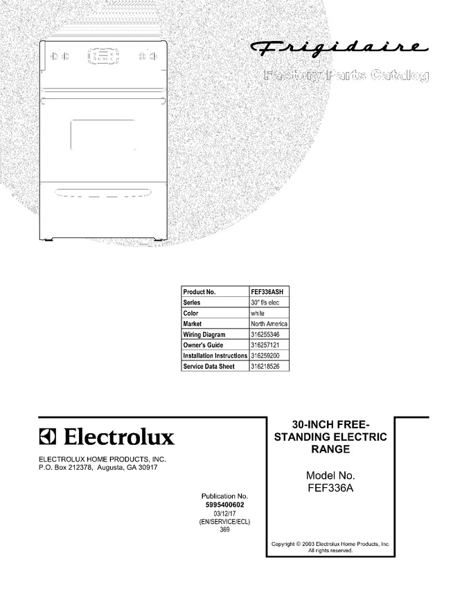 Diagram for FEF336ASH