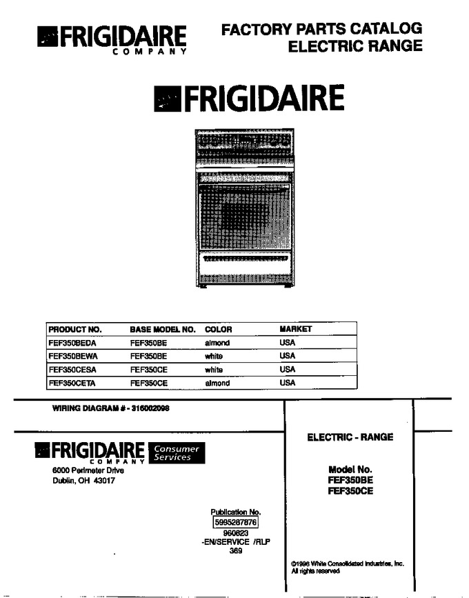 Diagram for FEF350CESA