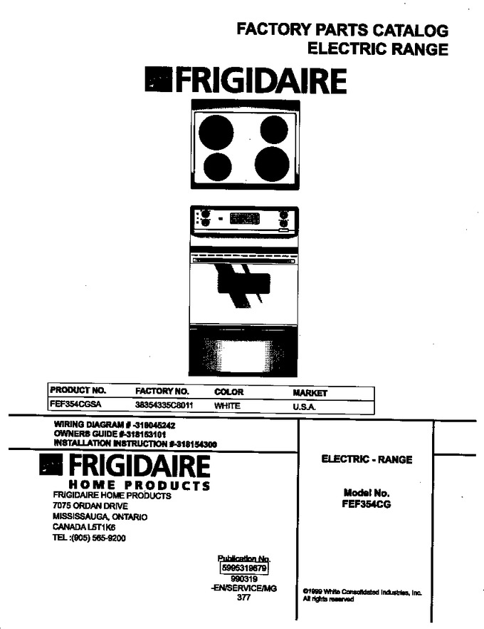 Diagram for FEF354CGSA