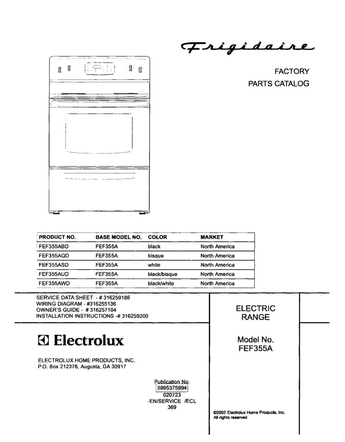 Diagram for FEF355AUD