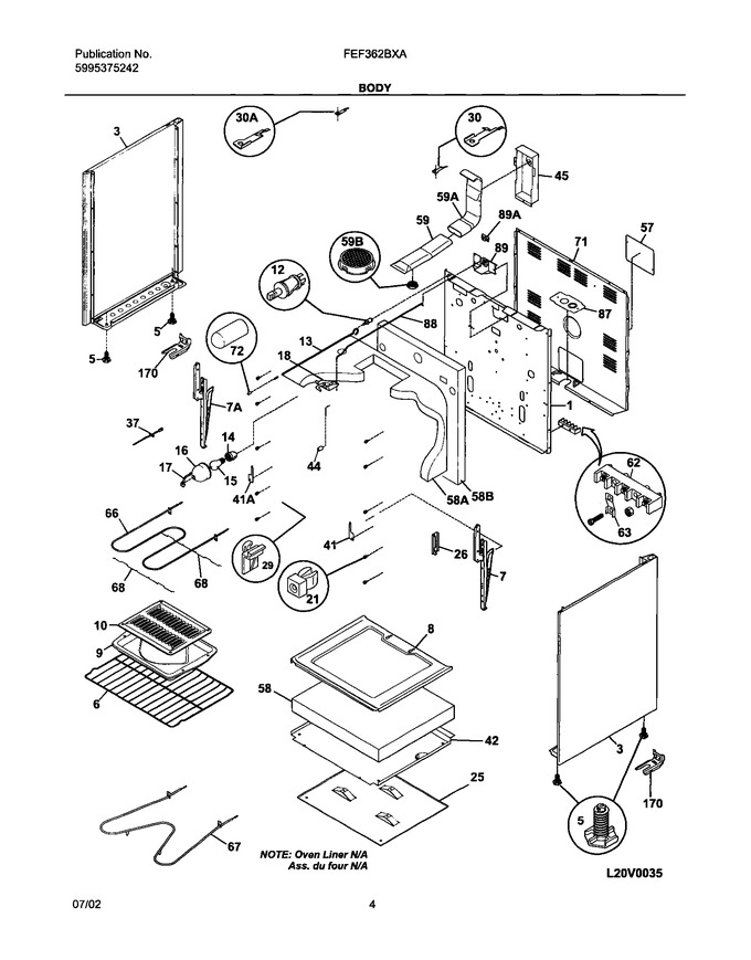 Diagram for FEF362BXAWC