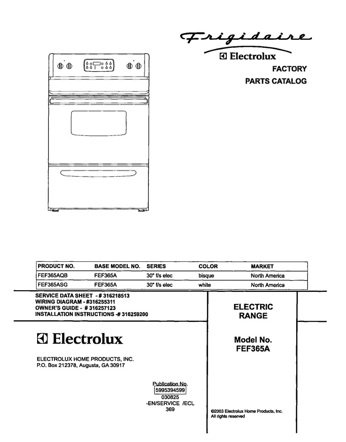 Diagram for FEF365AQB