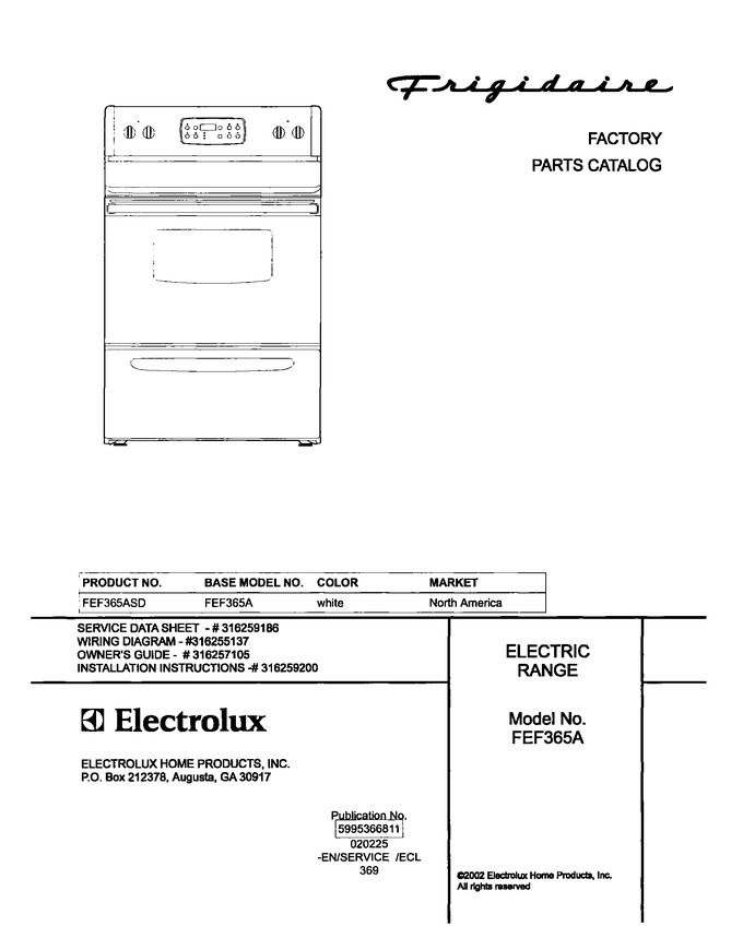 Diagram for FEF365ASD