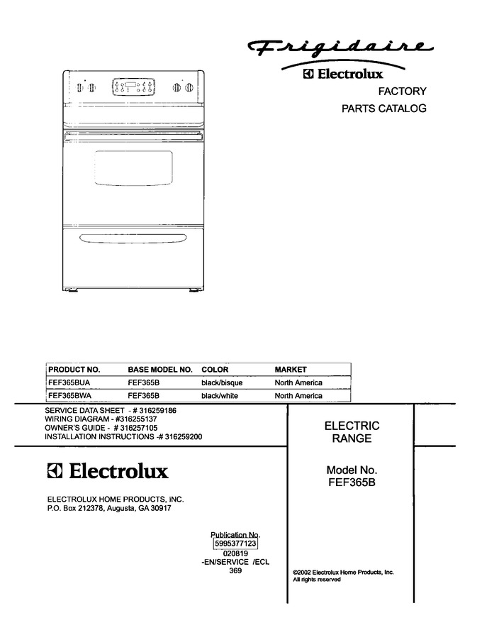 Diagram for FEF365BWA