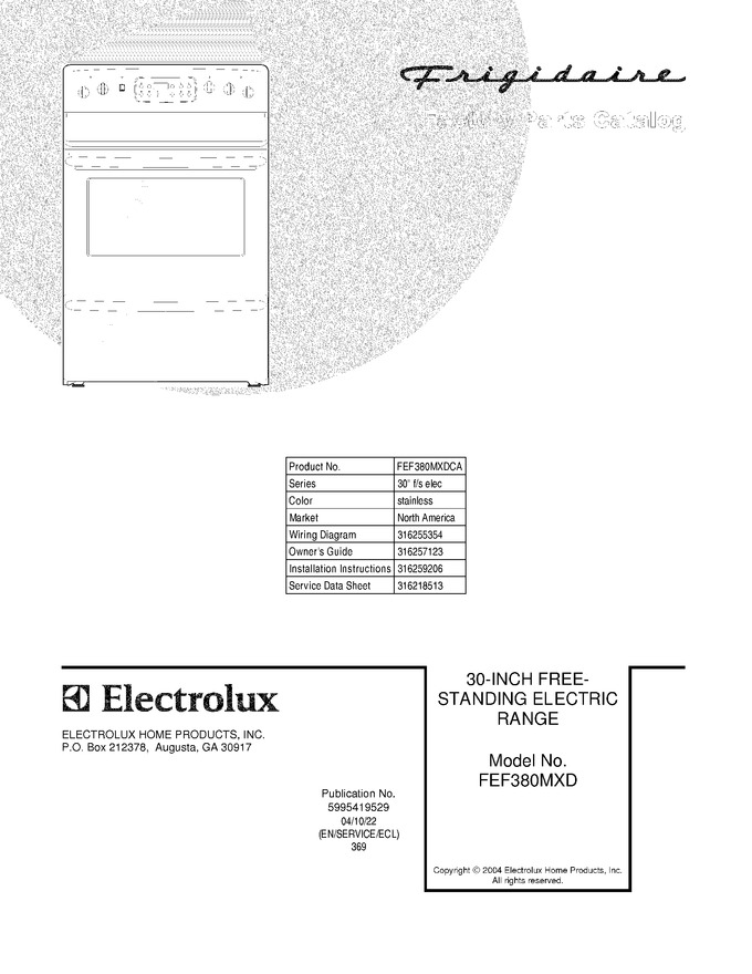 Diagram for FEF380MXDCA