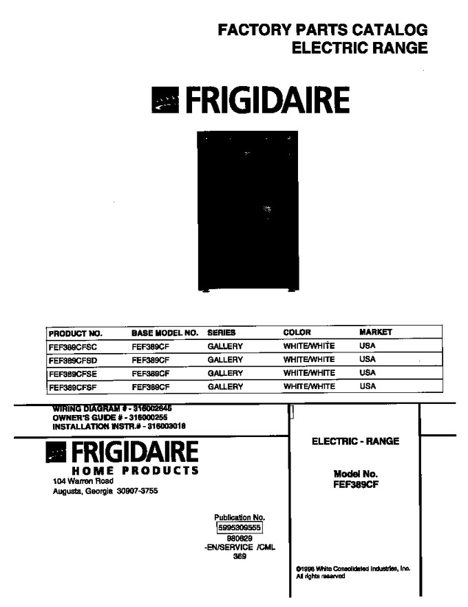 Diagram for FEF389CFSF