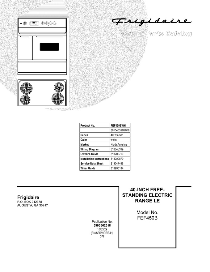 Diagram for FEF450BWH