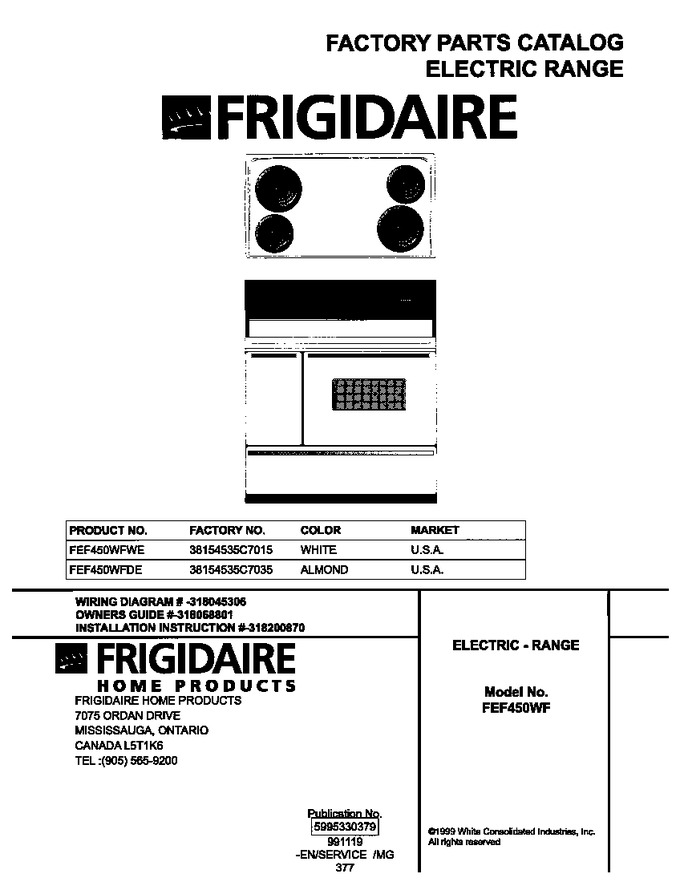 Diagram for FEF450WFDE