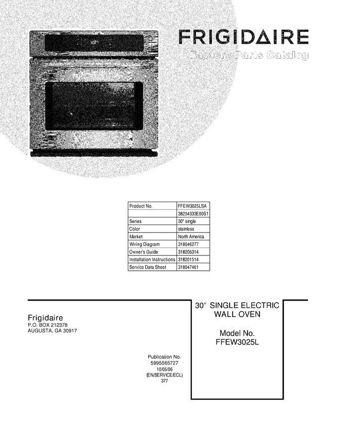 Diagram for FFEW3025LSA