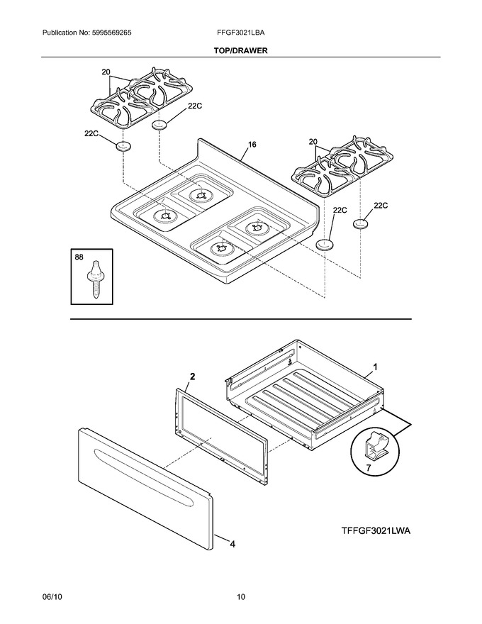 Diagram for FFGF3021LBA