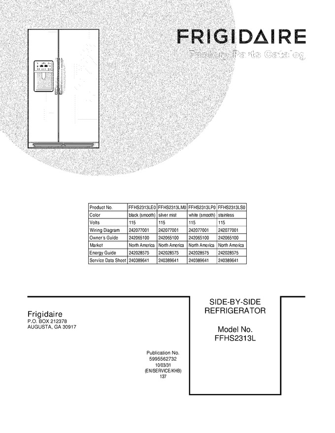 Diagram for FFHS2313LS0