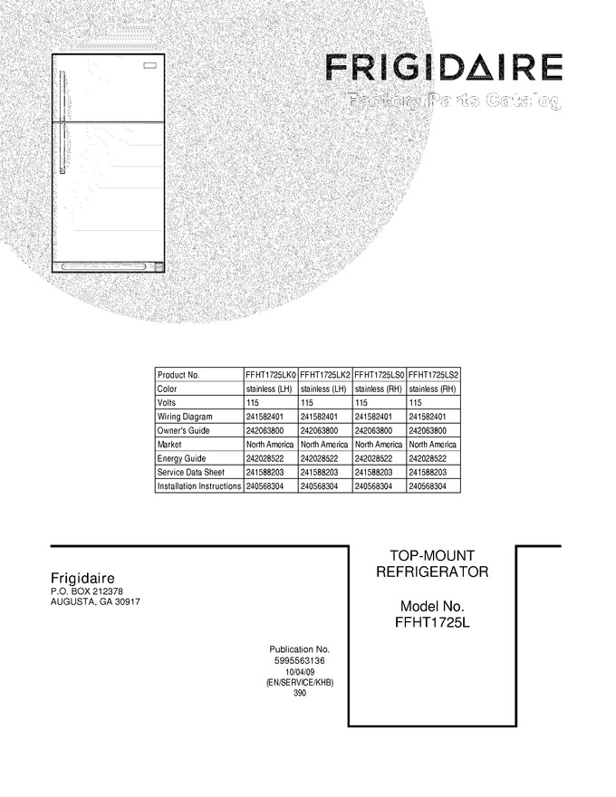 Diagram for FFHT1725LS2