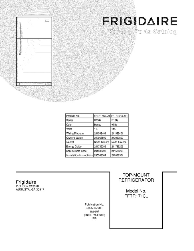 Diagram for FFTR1713LW1