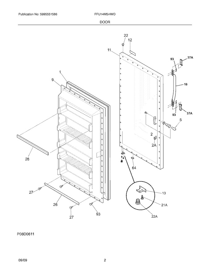 Diagram for FFU14M5HWD