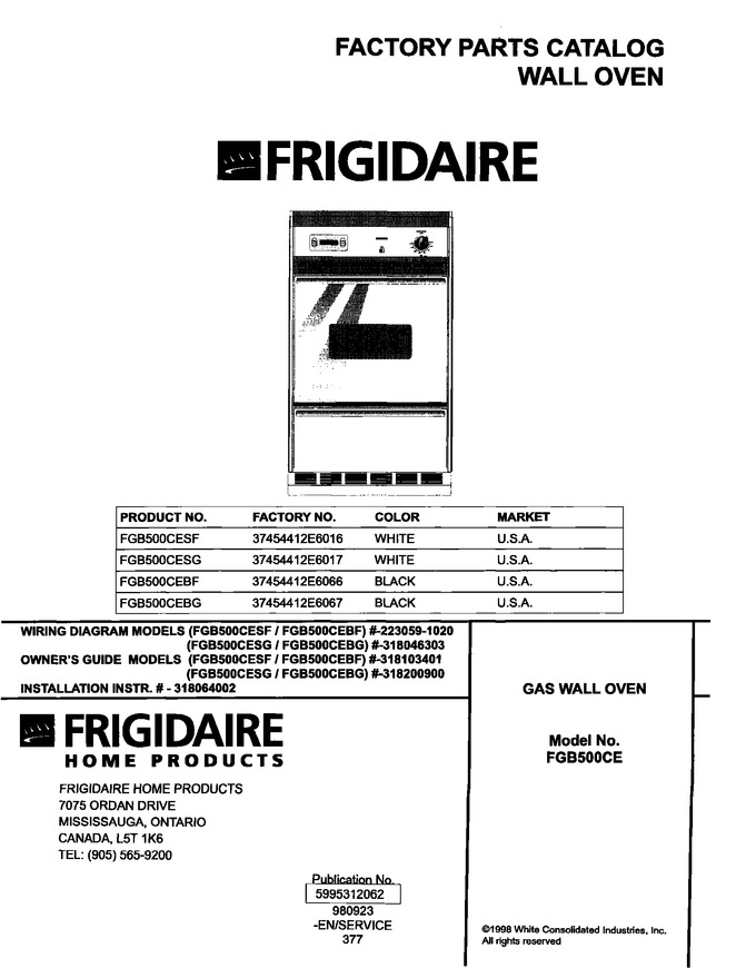 Diagram for FGB500CESG