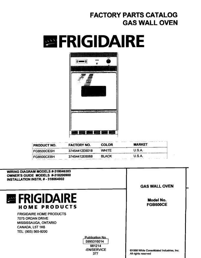 Diagram for FGB500CESH