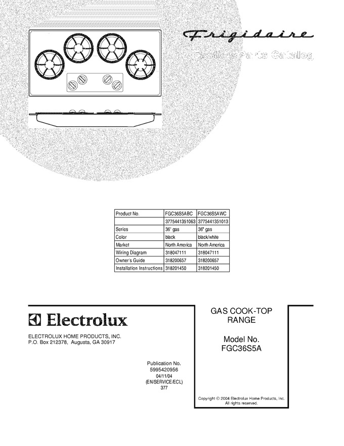 Diagram for FGC36S5AWC