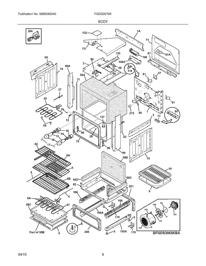 Diagram for FGDS3075KBB