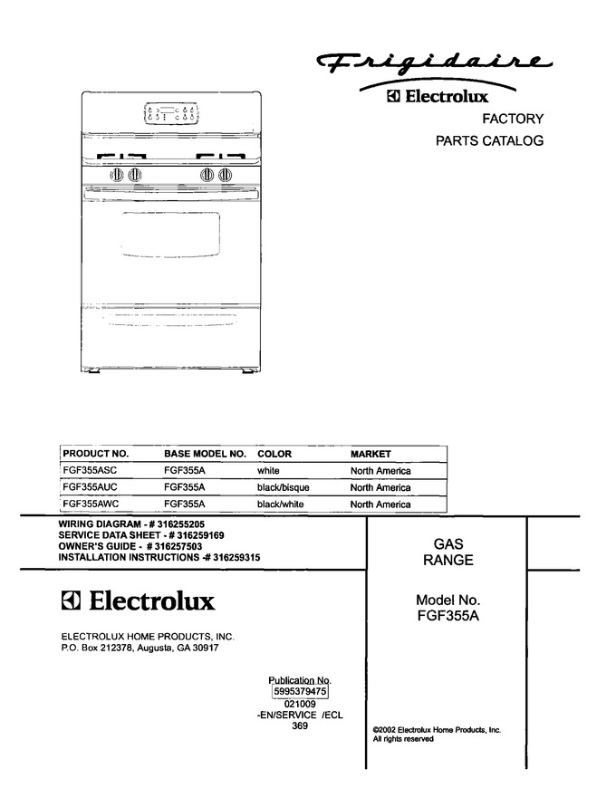 Diagram for FGF355AWC