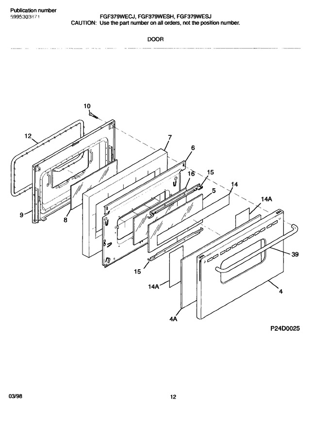 Diagram for FGF376WESH