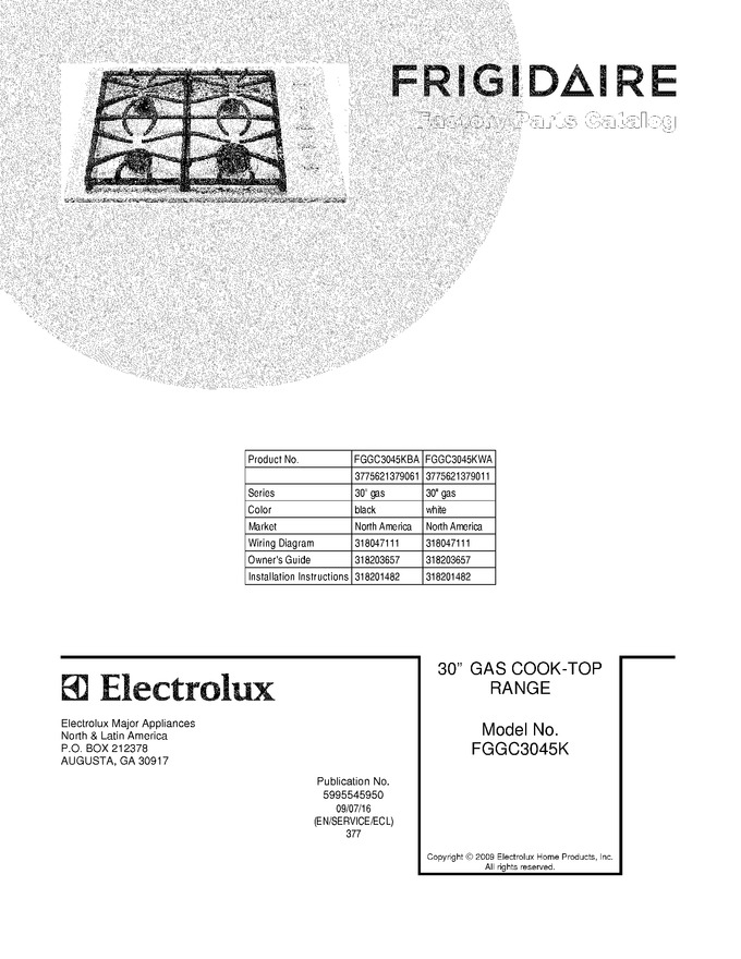 Diagram for FGGC3045KBA