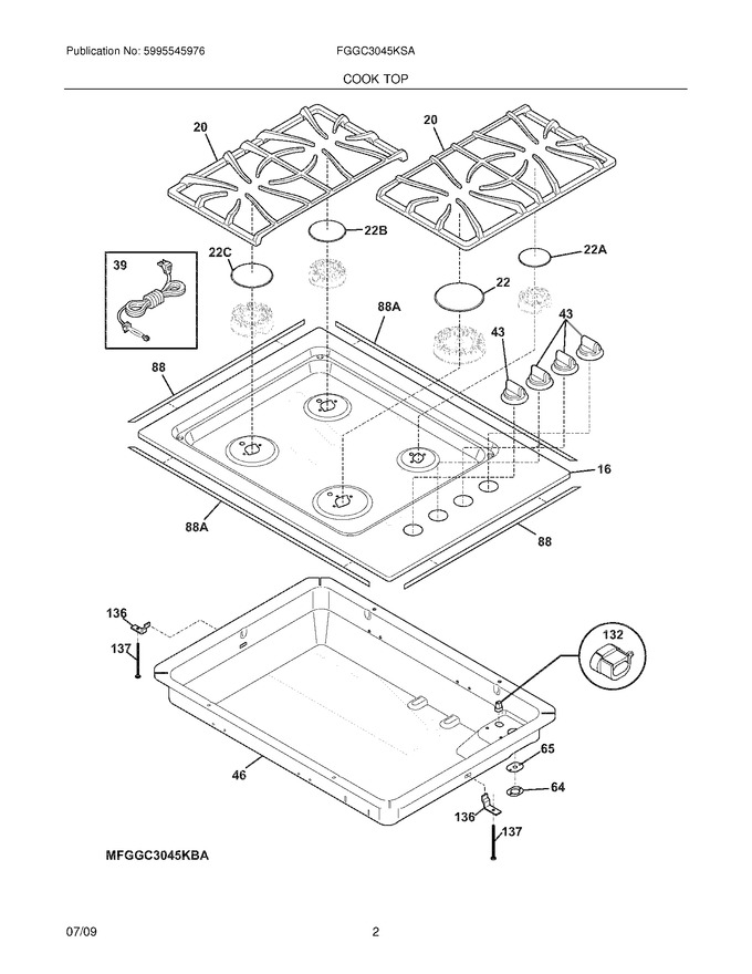 Diagram for FGGC3045KSA