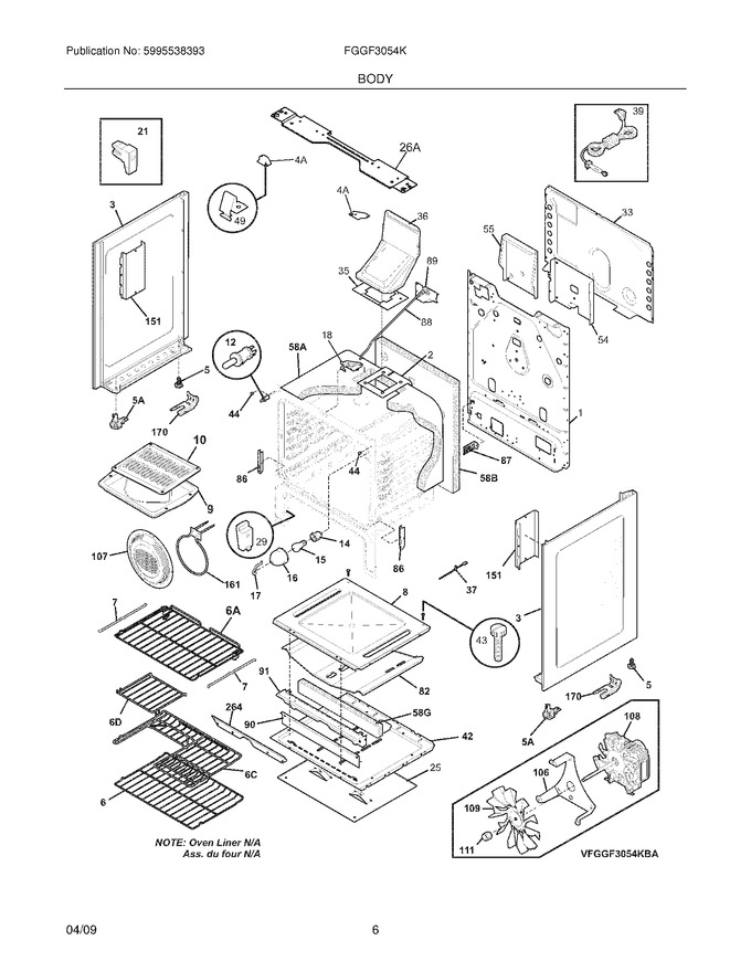 Diagram for FGGF3054KBA