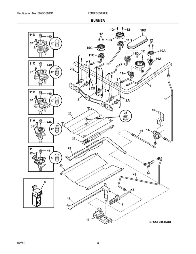 Diagram for FGGF3054KFE