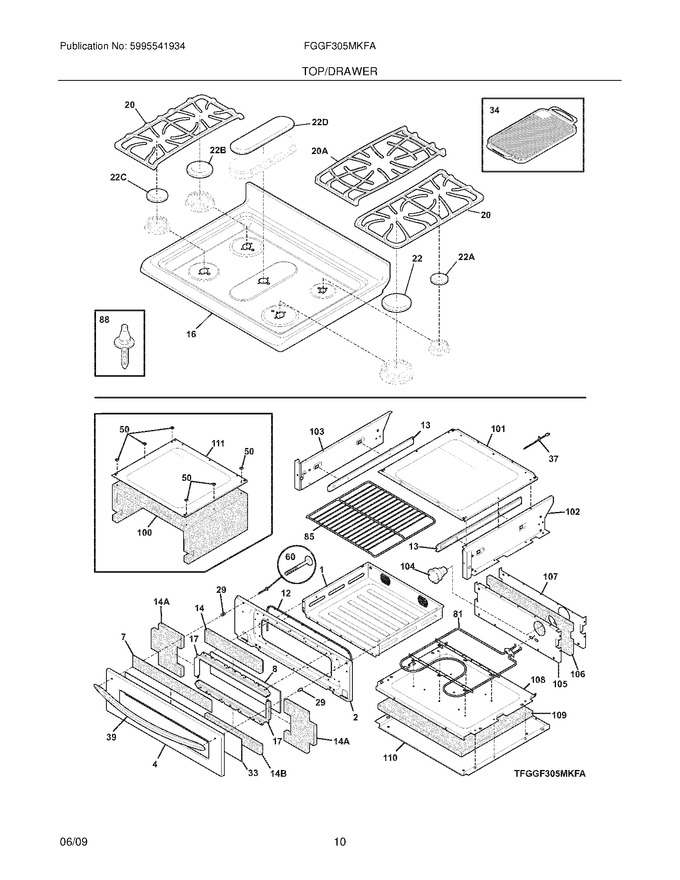 Diagram for FGGF305MKFA