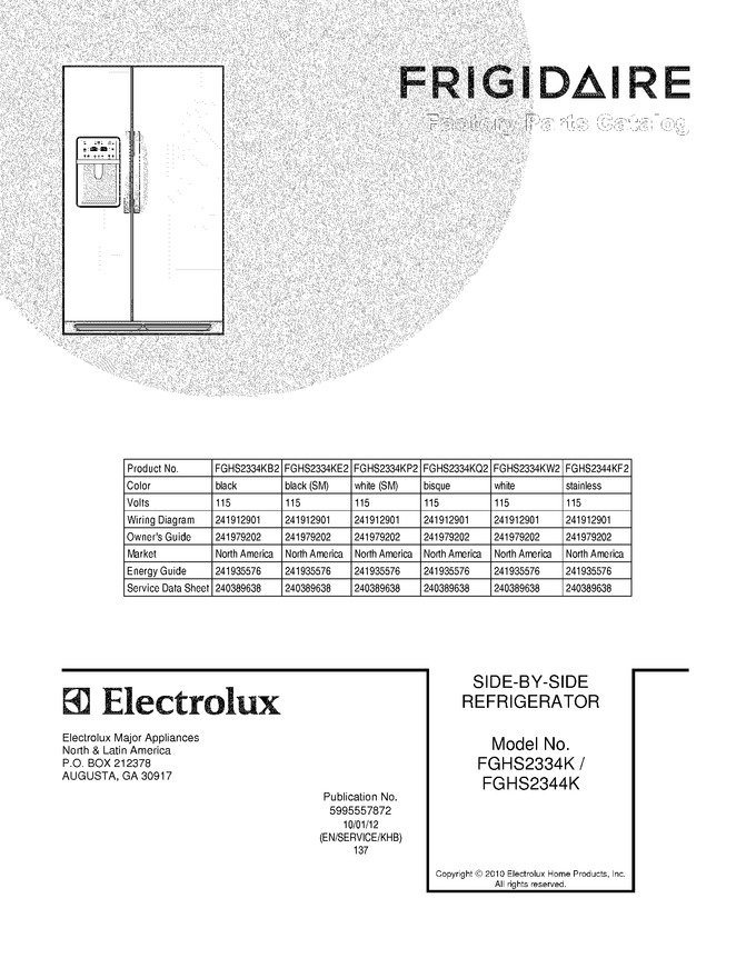 Diagram for FGHS2334KW2