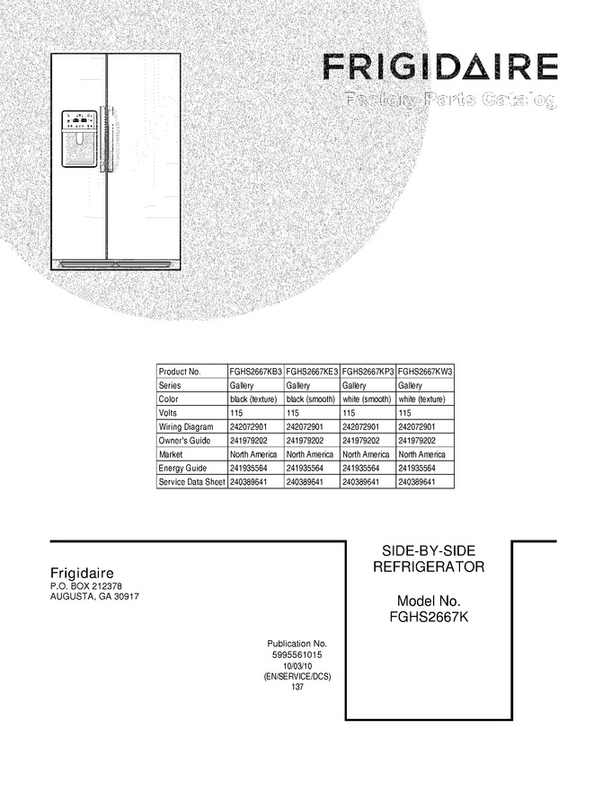 Diagram for FGHS2667KW3