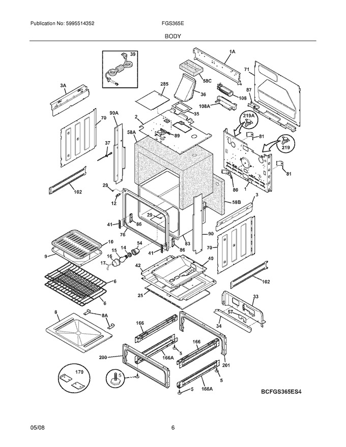 Diagram for FGS365ESE