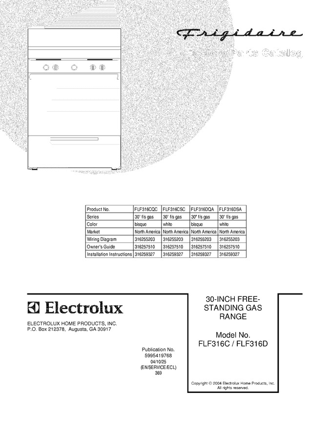 Diagram for FLF316CSC