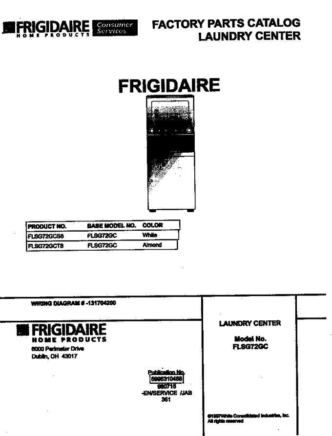 Diagram for FLSG72GCS8