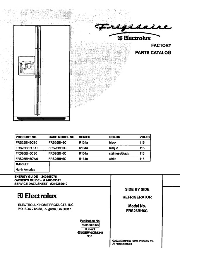 Diagram for FRS26BH6CB0