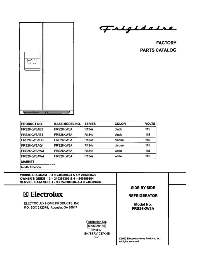 Diagram for FRS26KW3AW3