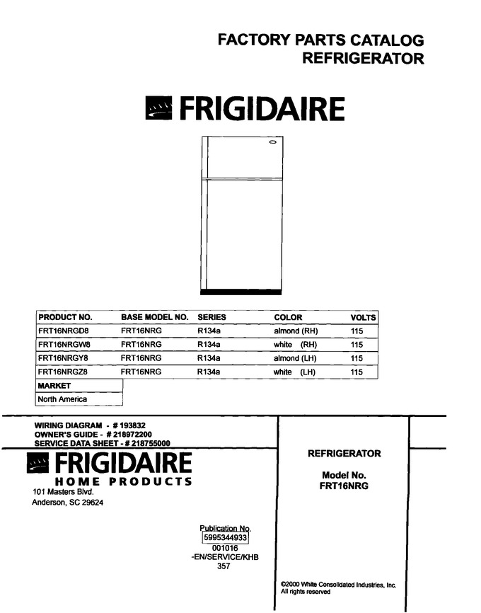 Diagram for FRT16NRGY8