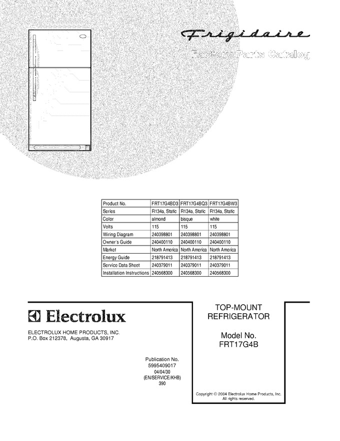 Diagram for FRT17G4BW3