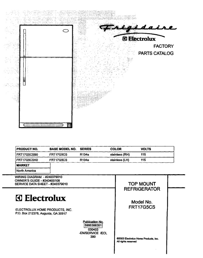 Diagram for FRT17G5CSK0