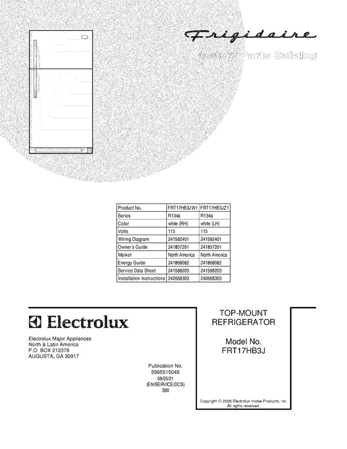 Diagram for FRT17HB3JW1