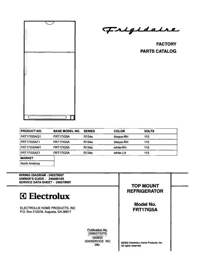 Diagram for FRT17IG5AW1