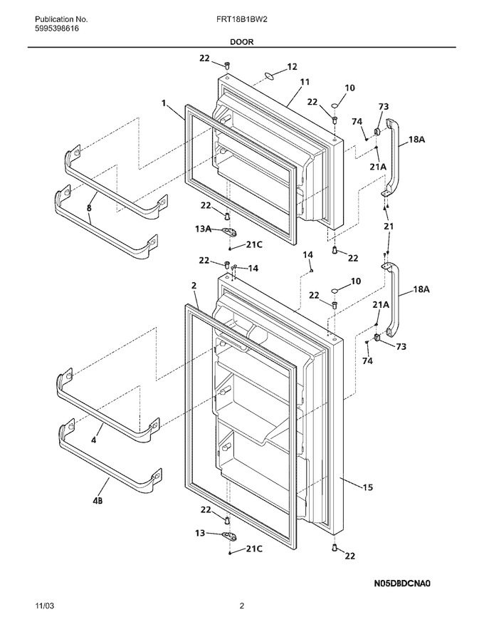 Diagram for FRT18B1BW2