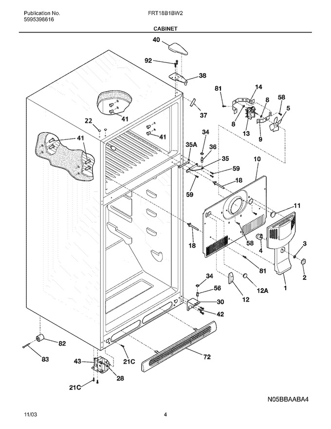 Diagram for FRT18B1BW2