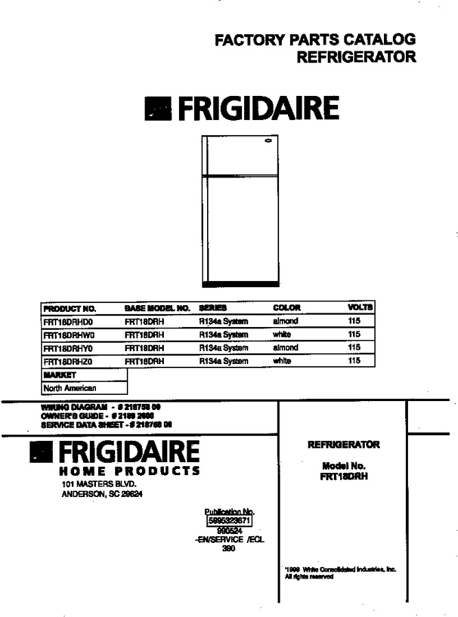 Diagram for FRT18DRHD0