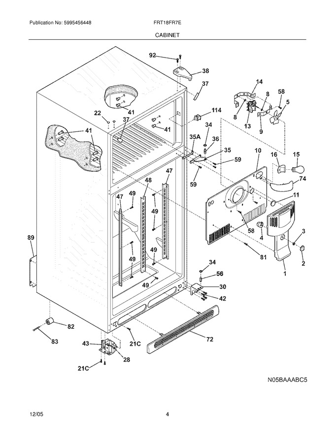 Diagram for FRT18FR7EW7