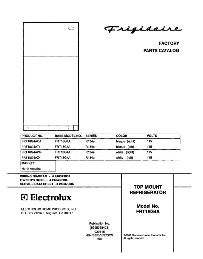 Diagram for FRT18G4AW4