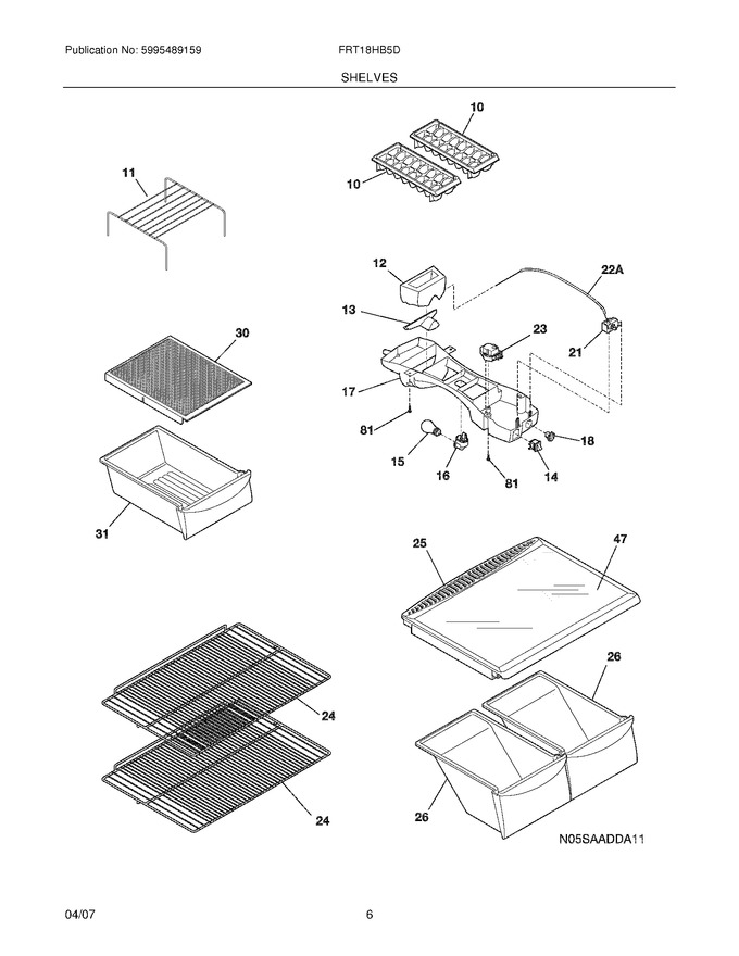 Diagram for FRT18HB5DWB