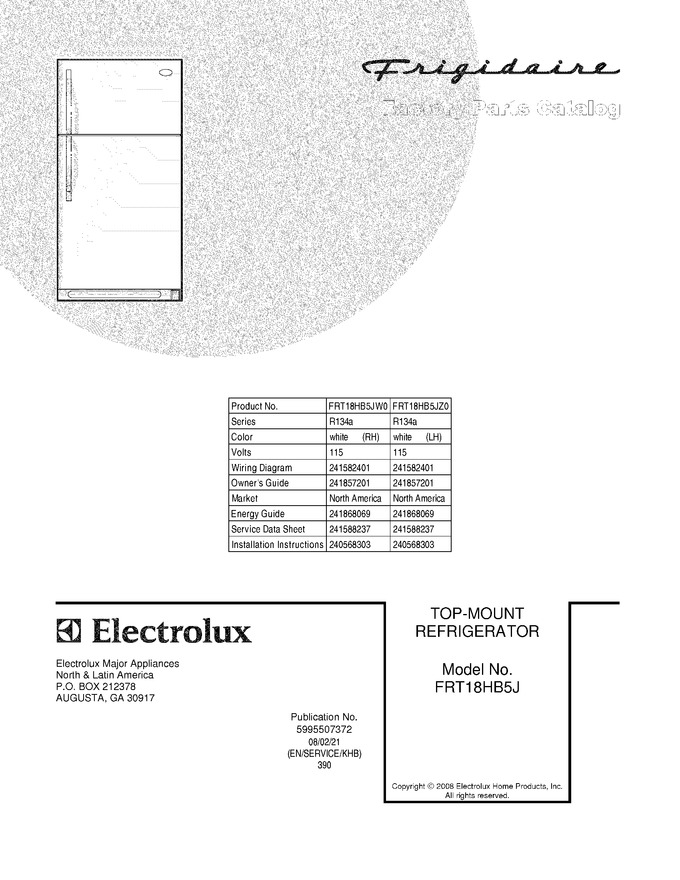 Diagram for FRT18HB5JW0