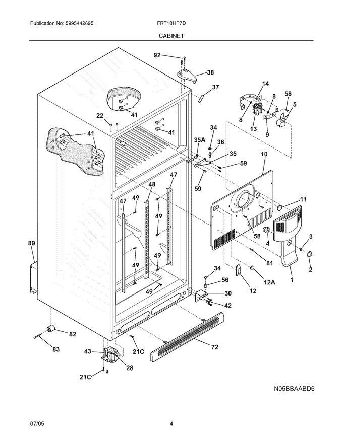 Diagram for FRT18HP7DW4